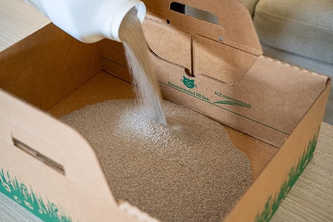 Disposable Ten Second Litter Boxes for Kitty/Cats. Made in The USA. Biodegradable Solution for Quick and Easy Disposal. Made of Recyclable Material. (8-Pack)