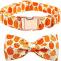 Dog Collar - Halloween Pumpkin Bowtie Dog Collars Gift Soft Bow Collar Pet Adjustable Metal Buckle Pet Collar for Small Dogs