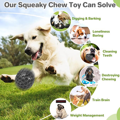 Interactive Squeaky Dog Balls Puppy Toys, Dog Toys for Small Dogs, Puppy Chew Toys for Teething and Relax, Dogs Chew Toy Balls Small Toys for Small Breed