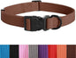 lynxking Dog Collar Soft Padded Breathable Cotton Solid Color Strong Adjustable Pet Collar for Little Puppy