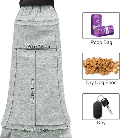 PETLOFT Reversible Small Dog Cat Sling Carrier, Adjustable Hands Free Cross Body Carrier with Collar Hook for Dog/Cat/Bunny up to 11lb (Light Grey)