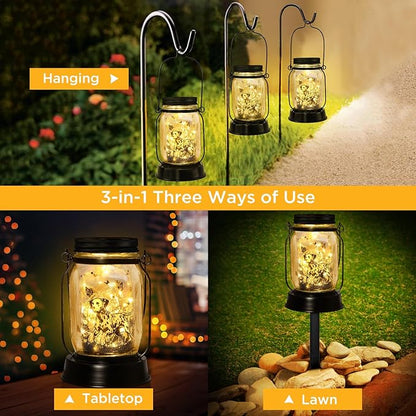 Dalmatian Gifts for Women/Men Dalmatian Solar Lanterns Mom Birthday Spotted Dog Lovers Lantern Pet Loss Firehouse Dog Memorial Lights Solar Garden Decoration for Yard, Patio,Backyard,Porch Torches