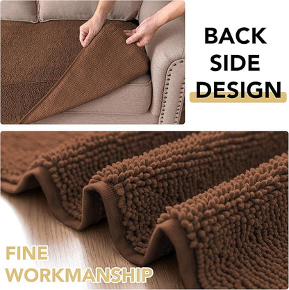 H.VERSAILTEX Non Slip Pet Couch Cover Chenille Dog Bed Protector Thick Soft Sofa Slipcover Pet Friendly Washable Couch Cushion Covers for Pets (40" x 50", Caramel)