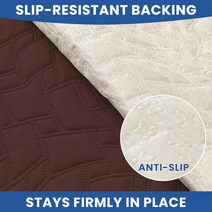 Waterproof Couch Covers for Pets, Waterproof Dog Bed Cover, Anti-Slip Soft Dog Blankets, Couch Cover for Dogs Washable, Pet Blanket for Puppy Large Dogs Cat (30x70 Inch, Coffee)