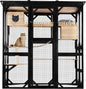 71.1" L Large Cat Catio Outdoor Cat Enclosure Window Acess, Walk-in Cat Cage Cat House for Multiple Indoor Outdoor Cats, Outside Patio 6 Doors Weatherproof Roof