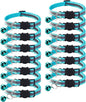 14 Pack Breakaway Cat Collar with Bell, Reflective Kitten Collar for Girl Boy Cats, Safety Buckle Adjustable 7.5-12.5 Inch, 0.4 Inch Width Lightweight, Pet Gifts (Turquoise Green)