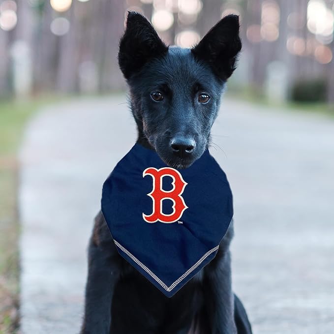 Pets First MLB Boston RED SOX TIE Bandana, Large/X-Large. Dog Bandana Scarf Bib for Pet Cat Dog. The Ultimate Game-Day, Party Bandanna, Birthday Event