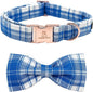 Lionheart glory Dog Collar, Boy Dog Collar Bowtie Blue Adjustable Dog Bowtie Collar Bows Dog Collar for Large Dogs