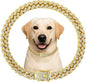 Dog Chain Designer Gold Crystal Pet Collar Cuban Link Chain with Secure Buckle Luxury Adjustable Necklacefor Small Medium Large Dogs Cats(Glod 12inch)