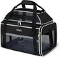 Lekereise Top-Expandable Pet Carrier 18x11x11Inch Delta American United Airline Approved Soft Sided Underseat to 15lbs Travel Carriers for Small Dogs Cats with Locking Safety Zippers Anti-Scratch Mesh