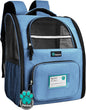 PetAmi Dog Backpack Carrier for Small Large Cat, Pet, Puppy, Ventilated Pet Hiking Backpack Travel Bag, Airline Approved Cat Backpack Carrier, Camping Biking Dog Bag Up to 18lbs Pet, Light Blue