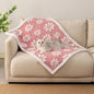 Waterproof Blanket for Dog Puppy Cat, Cute 3D Textured Flower Dog Blanket for Bed Couch Sofa, Soft Liquid Pee Proof Furniture Protector, 30"x40", Pink