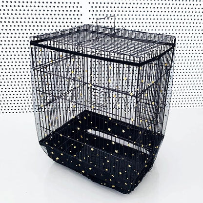 Large Bird Cage Net Cover, Bird Cage Seed Catcher, Universal Adjustable Bird Cage Skirt Cover Birdcage Nylon Seed Mesh Net Cover for Round Square Cages