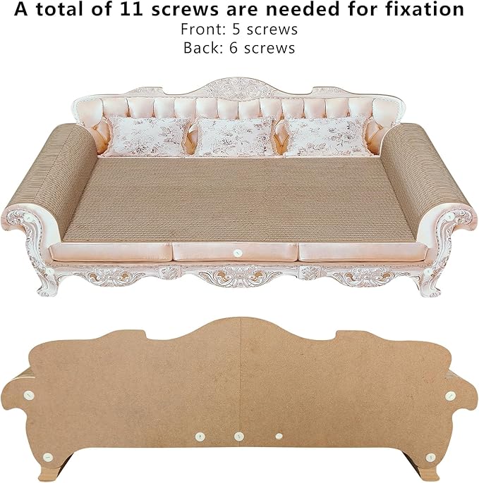 Extra Large Sofa Shaped Cat Scratcher Bed - 31.5 Inches Infinity Durable Corrugated Cardboard Cats Lounge, Modern Stylish Bed,Luxury Scratching Board Couch Scratcher,Protects Furniture