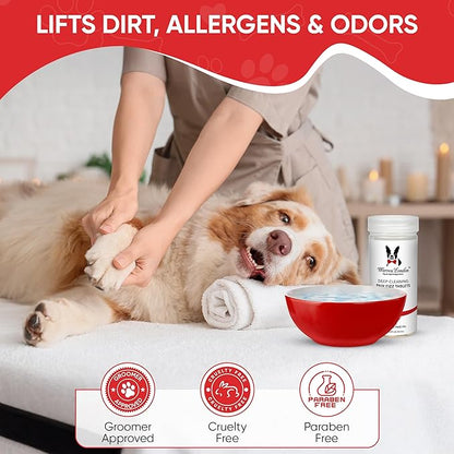 Warren London Pawdicure Gift Box for Dogs – 8-Piece Luxury Paw Spa Set w/Paw Sani Scrub, Fizz Soak, Grapeseed Oil, Hydrating Butter Balm, Paw Defense Wax, Nail File & 2 Quick-Dry Nail Polish Pens