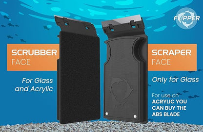FLIPPER Max Magnetic Aquarium Glass Cleaner – 2-in-1 Scrubber and Scraper, Hands-Free Fish Tank Cleaner for Algae Removal, Safe for Glass and Acrylic Tanks up to 3/4" (19mm), Freshwater & Saltwater