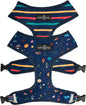 Lucy & Co. Space Doodle, Cute Reversible Dog Harness Walking Halter - Best Designer Pet Harnesses for Medium Dogs - Padded Adjustable Vest for Easy Walking (X-Large)