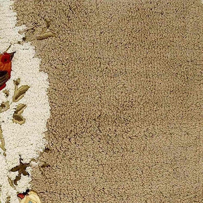Avanti Linens - Bath Mat, Soft & Absorbent Cotton Rug, Nature Inspired Bathroom Decor (Gilded Birds Collection, 24" x 60")