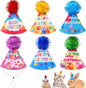 6pcs/Pack Mini Dog Happy Birthday Hats Party Hats for Small Puppies Doggie Cats Kittens Rabbit Boy Girl Birthday Costume Accessories