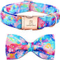 Lionheart glory Dog Collar, Colorful Dog Collar with Bow, Bowtie Collar Cute Pet Collar Gift for Small Medium Large Dog