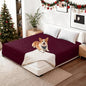Waterproof Couch Covers for Pets, Waterproof Dog Bed Cover, Anti-Slip Soft Dog Blankets, Couch Cover for Dogs Washable, Pet Blanket for Puppy Large Dogs Cat Christmas (82x102 Inch, Burgundy)