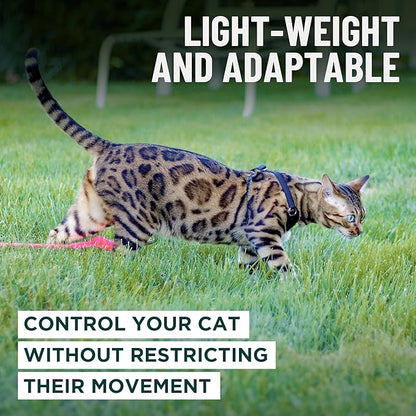 Houdini™ Escape Proof Kitten Harness and Leash Set by OutdoorBengal – Red, Small Cat Harness for Walking