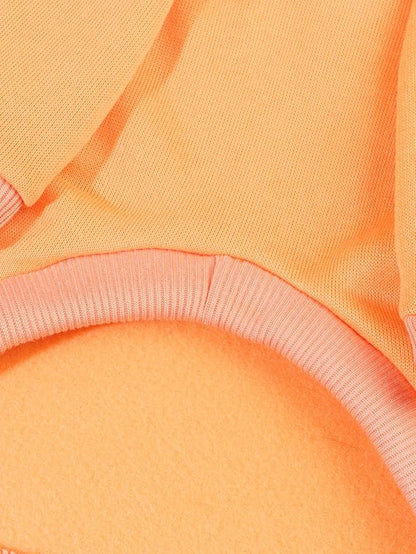 QWINEE Basic Dog Hoodie Sweatshirt Puppy Sweater Warm Cat Costumes Pet Clothes for Chihuahua Puppy Kitten Small Medium Dogs Orange X-Large