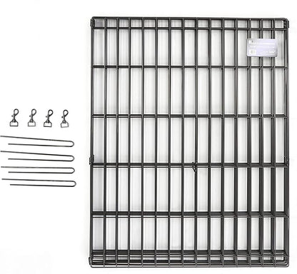 MidWest Homes for Pets Folding Metal Puppy / Dog Exercise Pen, Indoor/Outdoor Playpen with No Door, Provides 16 Sq Feet of Play Space, 30-Inches Tall, Black E-Coated