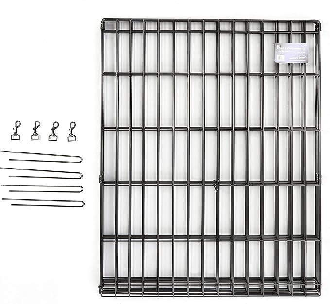 MidWest Homes for Pets Folding Metal Dog Exercise Pen, Indoor/Outdoor Playpen with No Door, Provides 16 Sq Feet of Play Space, 48-Inches Tall, Black E-Coated