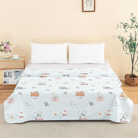 WenBags Waterproof Dog Bed Cover 40 * 60 Inches Throw Size,Pet Hair Resistant Reversible Couch Cover Mattress Protector,Leakproof Bed Liner/Sheet/Blanket for Adults Elderly Pets (Cute Dogs, 40 * 60)