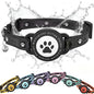 Airtag Cat Collar Breakaway, Reflective Cat Collar with AirTag Holder and Bell, Compatible with Apple Air Tag, Comfortable Padding, Adjustable, Durable (Black, S)