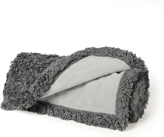 Kritter Planet Waterproof Dog Blankets for Small Dogs, Puppy Blankets for Litter, Cat Blankets for Indoor Cats Washable, Reversible Fleece Pet Mat for Crates, Car Seats, and Furniture