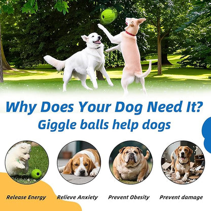Dog Toys Ball, Interactive Dog Ball, No Paint, Gibbering Sound with Surface Concave Lines, L, 3.94 in (10 cm)