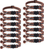14 Pack Breakaway Cat Collar with Bell, Reflective Kitten Collar for Girl Boy Cats, Safety Buckle Adjustable 7.5-12.5 Inch, 0.4 Inch Width Lightweight, Pet Gifts (Brown)