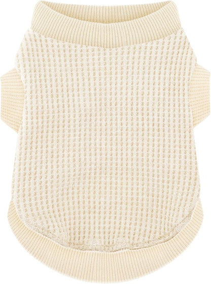 Cozy and Functional Dog Shirts for Small Puppies: Stretchable Beige Attire with Easy-On Design, Ideal for Chihuahuas and Yorkies - Enhance Comfort and Playfulness on Chill Days XX-Small