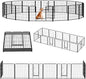 NEWBULIG Dog Playpen 16 Panels 32" Height Foldable Heavy Duty Metal Dog Exercise Playpen Puppy Fence for Indoor Outdoor Yard