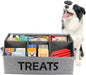 Dog Treat Container Storage Basket pet Food Storage containers Great for organizing Food Treats Snack for pet Dogs Cats Birds Animal Gray