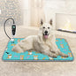Large Dog Heating Pad 34x21in with Smart Thermostat Switch and Power Line Protection Tube,Obtained MET and UL Dual Certification,Waterproof Pet Pad, Suitable for Dogs of All Ages-Blue