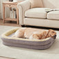 Orthopedic Dog Bed for Medium Dogs Breeds, High Density Egg Crate Foam Dog Sofa Beds,Oval Kennel Bed, Pet Couch Bed with Four Sided Bolster, Removable Washable Cover& Non-Slip Bottom