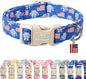 4th of July Dog Collar, Robot Star-Spangled Patriotic Dog Collars for Puppy Small Dogs, Adjustable Lightweight Quick-Release Buckle Collar for Boy&Girl Dogs XS