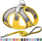 AIITLE Dog Harness, No-Pull Cat Harness with a Leash, Adjustable Reflective Dog Vest, Cat Harness Escape Proof, Outdoor Walking, Running,Training for Extra Small Dogs and House Cats Yellow XXXS