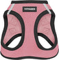 Best Pet Supplies Voyager Step-in Air Harness - All Weather Mesh, Reflective, No Pull Harness for Dogs, Cats - Secure with Hook & Loop Fastener, Buckle, Double D-Rings - Pink/Black Trim, S