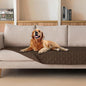 gogobunny 3X Stronger Waterproof Pet Blanket, Scratch Proof Furniture Protector for Dogs Cats, Reversible Cover 30x80 Inch, Dark Chocolate