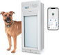 Power Pet Automatic ROLL UP Door by High Tech Pet Brand - Motorized Panel Rolls Up - Pet Operated - Remote App Control - 24/7 Exit & Entry Timers (Medium, Wall Mount)