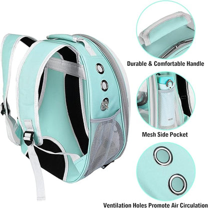 Bird Backpack Carrier with Perch, Portable Wild Bird Travel Cage Bag, Parrot Carrier Cockatiel Cage w/Toy Stainless Steel Food Bowl Tray for Conures Parakeet Budgie Canary Lovebirds Small Animals