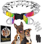 PetJett Prong Collar for Dogs Training Collar Adjustable Choke Collar for Dog Quick Release Pinch Collar for Dog for Small Medium Large Dogs No Pull Walking Tool - Stainless Steel Metal Choker Chain