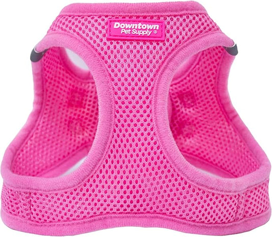 Downtown Pet Supply Step-in Dog Harness – No Pull, Adjustable Padded Mesh with Reflective Trim, Secure Buckle Strap – Comfortable & Breathable Small Dog Harness, Small, Pink