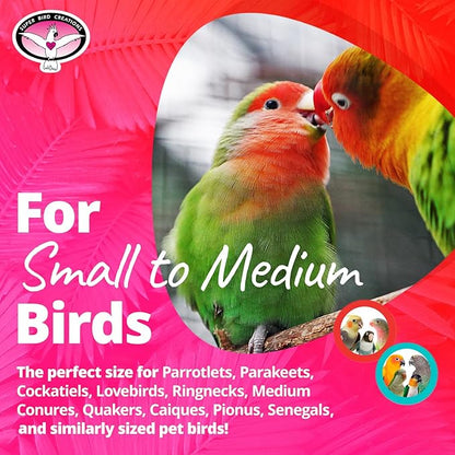 Super Bird Creations SB186 Vine Ball Candy Cane Bird Toy, Small/Medium Bird Size, 9" x 4"