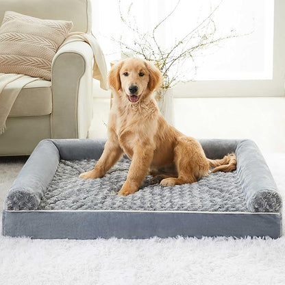 BFPETHOME Dog Beds for Large Dogs, Orthopedic Dog Bed for Medium Large Dogs,Big Waterproof Couch Pet Bed with Removable Washable Cover