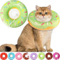 Cat Cone Collar Soft, Cat Recovery Collar for Wound Healing Cute Donut Adjustable Kittens Cones to Stop Licking Comfortable Lightweight Neck Elizabethan Collars for Cats Kittens After Surgery